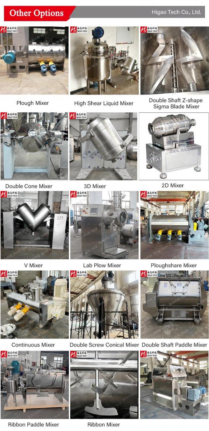 Industrial Food Powder Plough Shear Mixer Chemical Machinery Equipment for Food Mixing